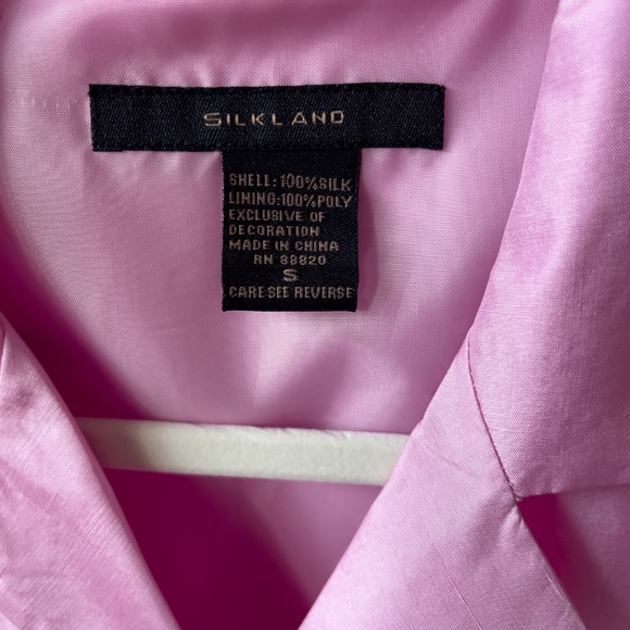 100% Silk Pink Light Jacket - Picture 3 of 3